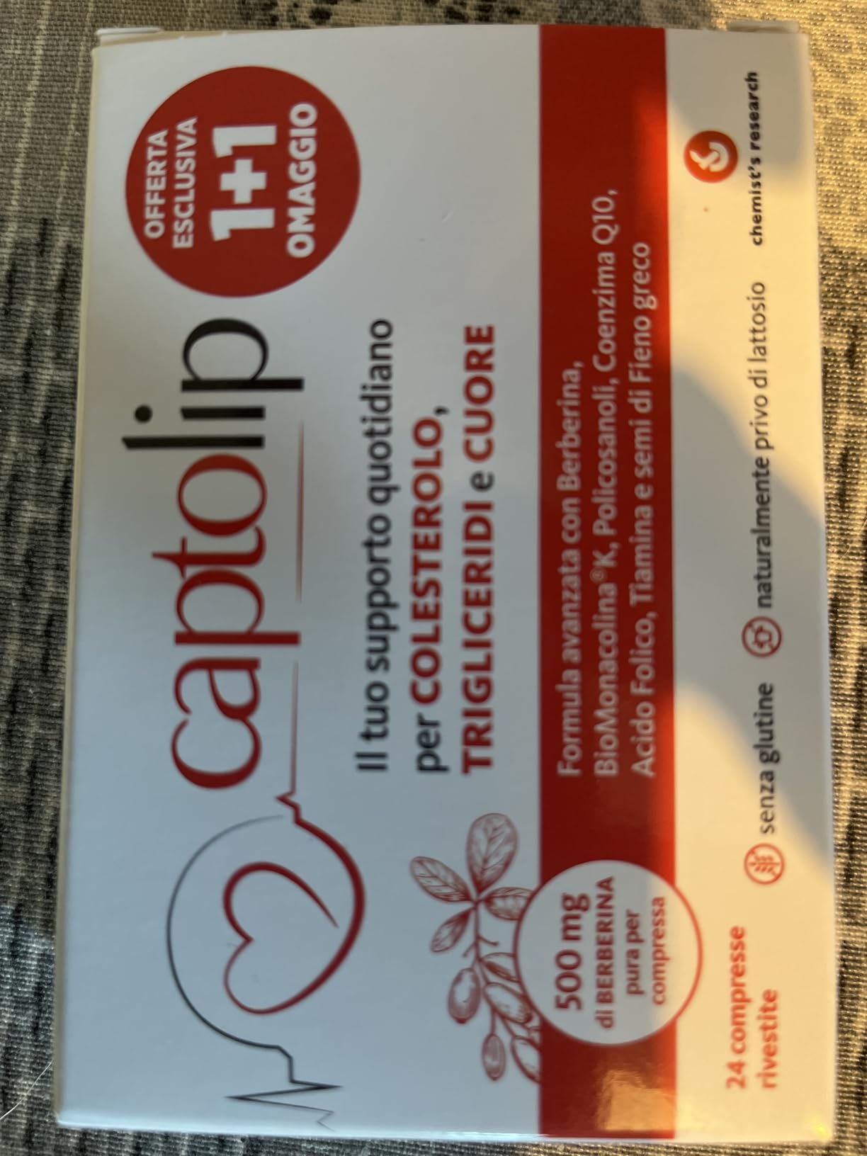 Chemist's Research Captolip Integratore 24 Compresse x2 Colesterolo