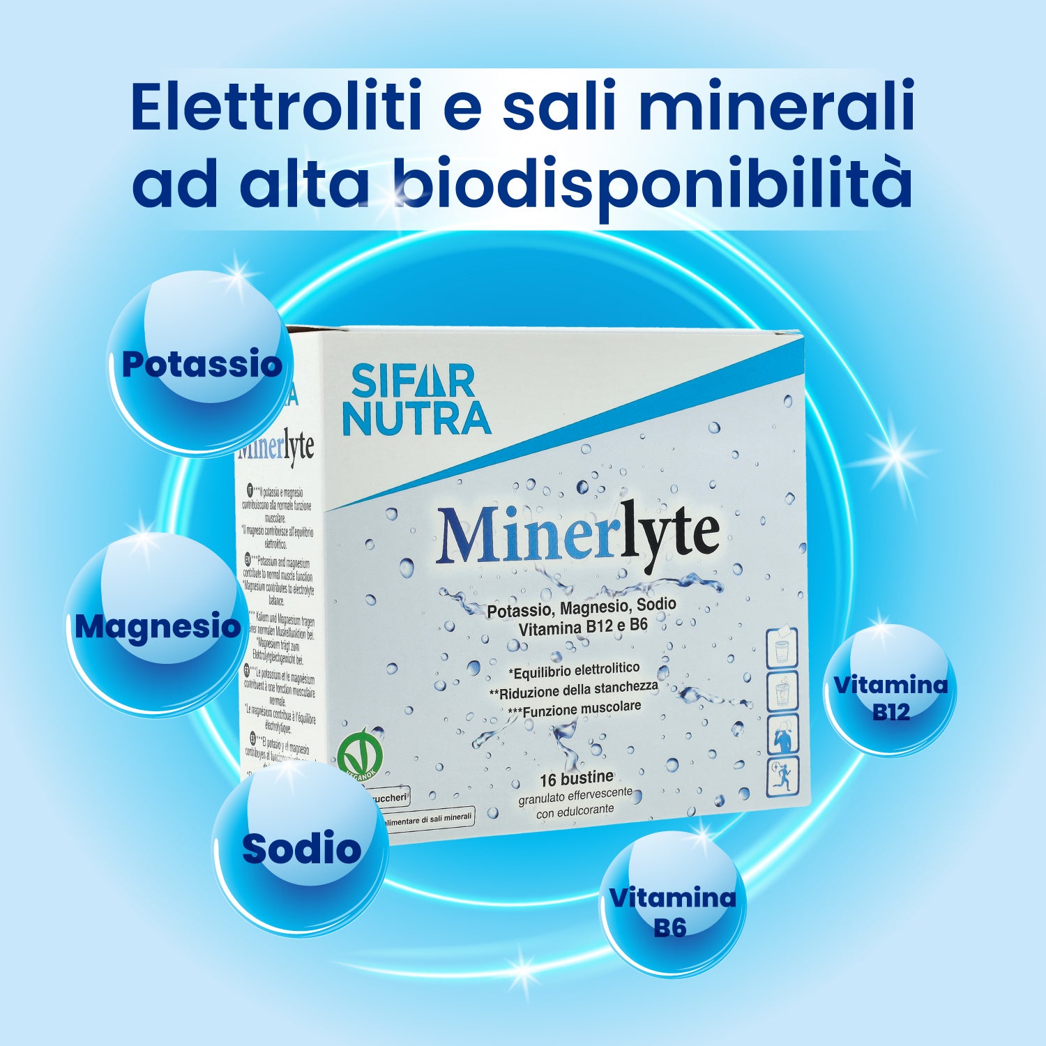 Sifar Nutra Minerlyte elettroliti 16 bustine vitamine B6 B12