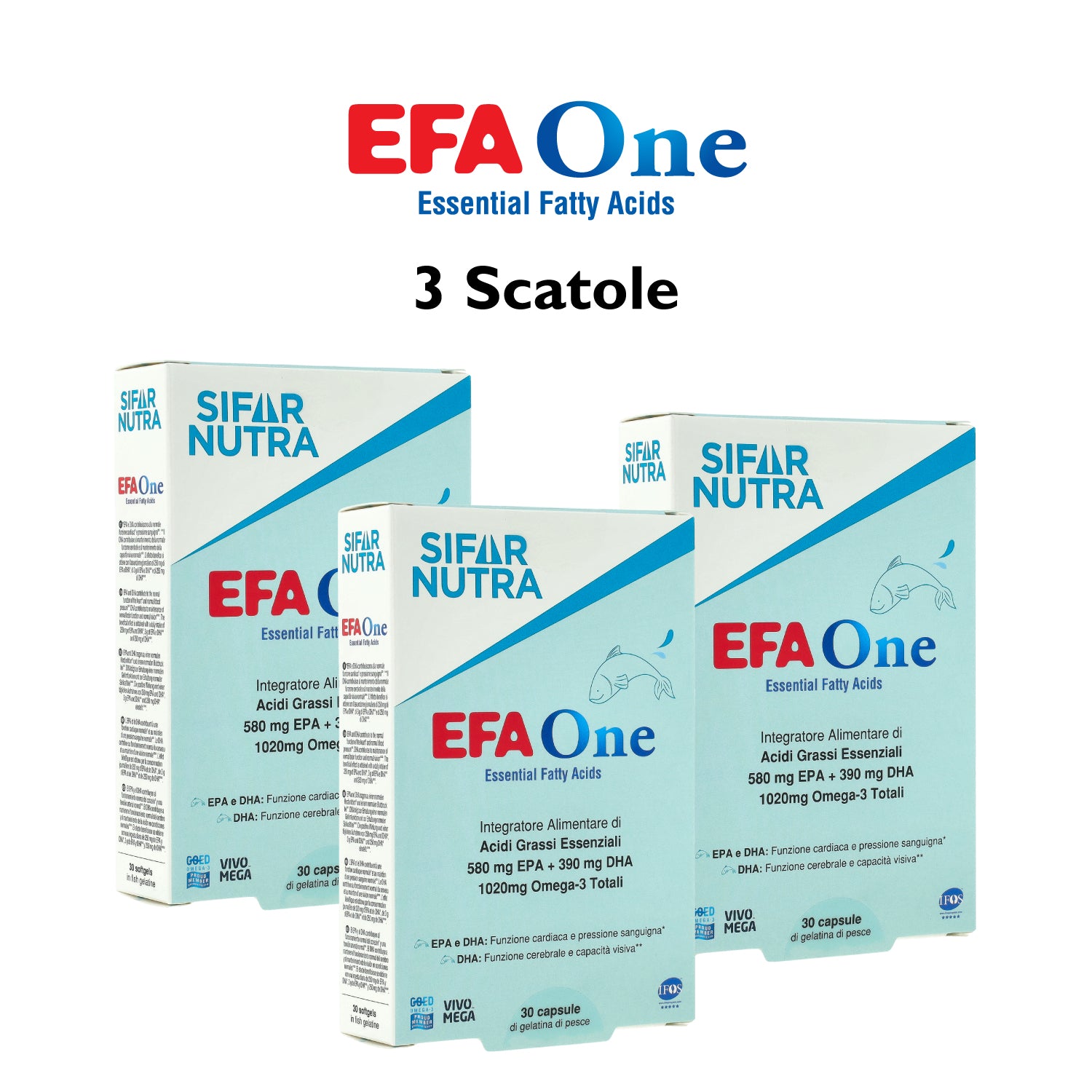 Sifar Nutra Efa One Integratore Omega-3 3x90 capsule EPA DHA