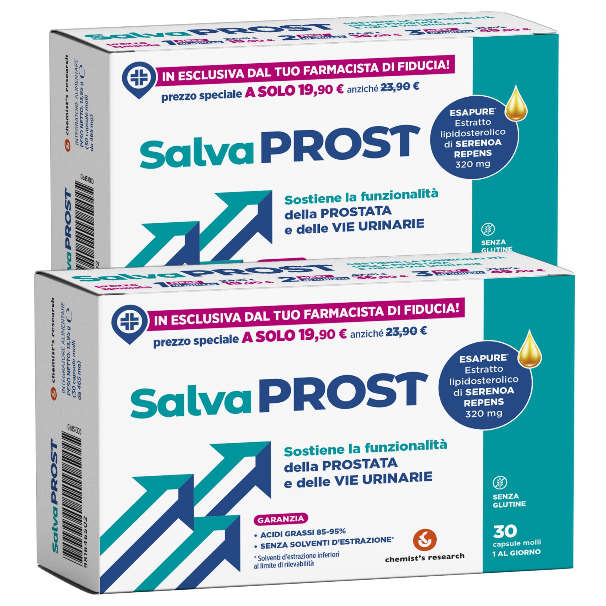 Chemist's Research Salvaprost 30 Capsule Molli Prostata Serenoa