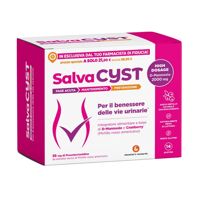Chemist's Research Salvacyst 14 bustine mirtillo D-mannosio