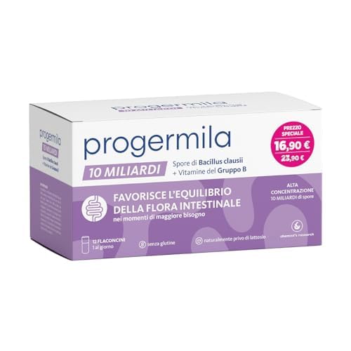 Chemist's Research Progermila 10 Miliardi 12 Flaconcini Intestino