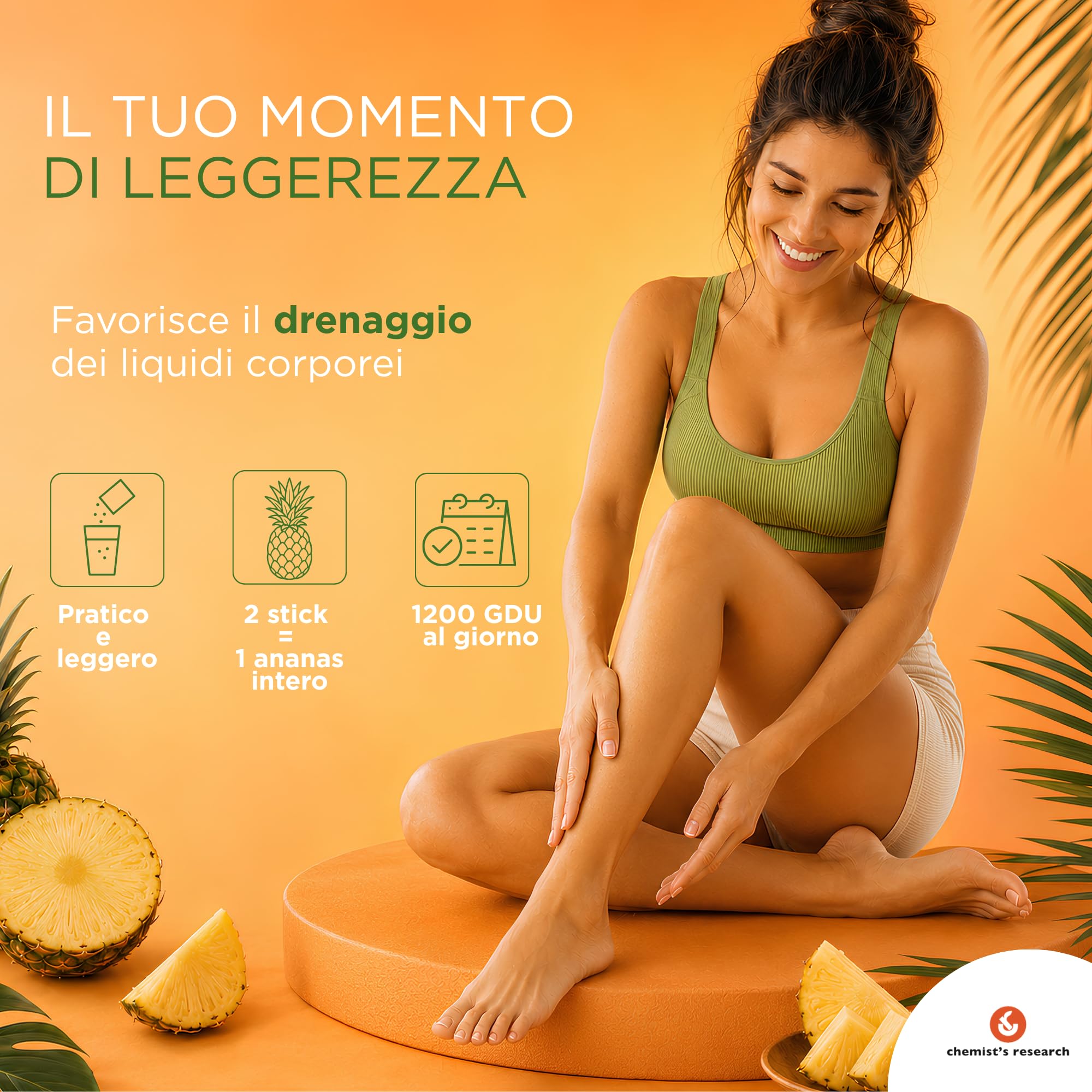 Chemist's Research Bioananas Oro Integratore 30 Stick Ananas x1