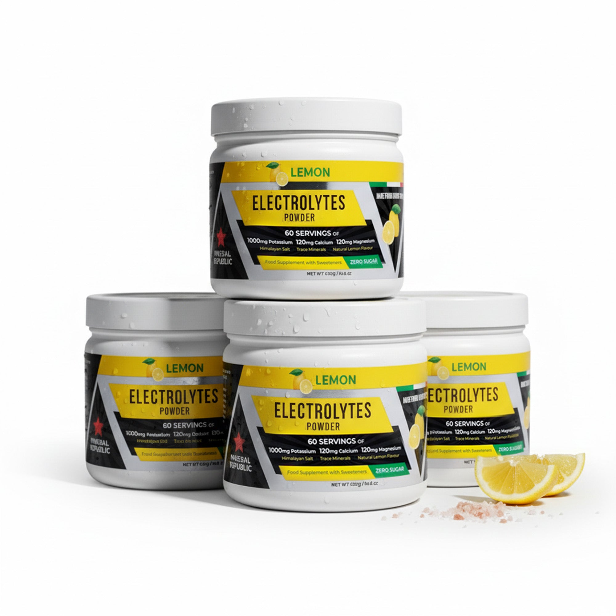 Mineral Republic Bundle Pacco da 4 Elettroliti Limone Senza Zuccheri