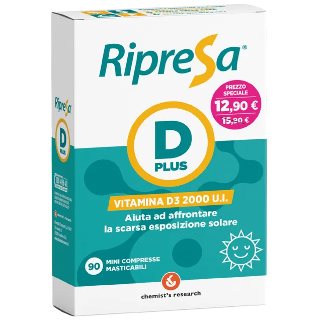 Chemist's Research Ripresa D Plus integratore vitamina D3 90 compresse