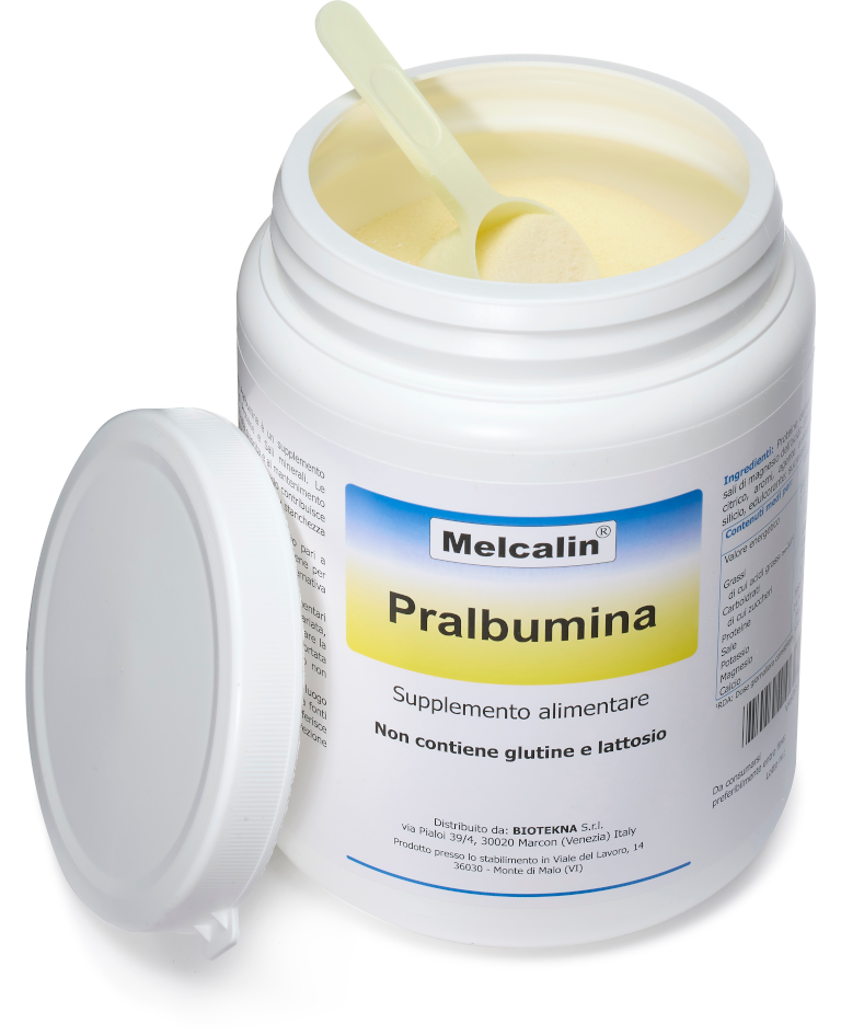 Melcalin Pralbumina proteine albumina uso sportivo