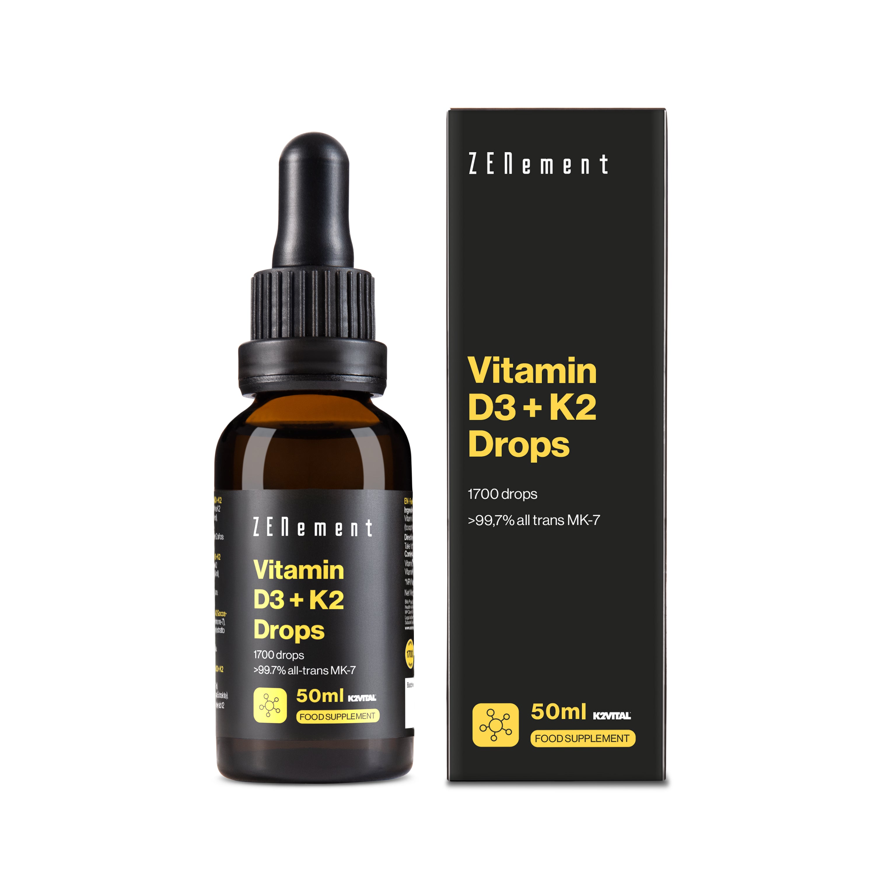 Zenement Vitamine D3+K2 gocce 50 ml 1700 gocce ossa