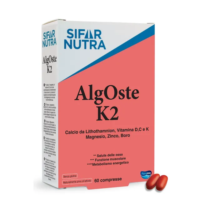 Sifar Nutra Bone Health Algoste K2 integratore ossa 60 compresse calcio