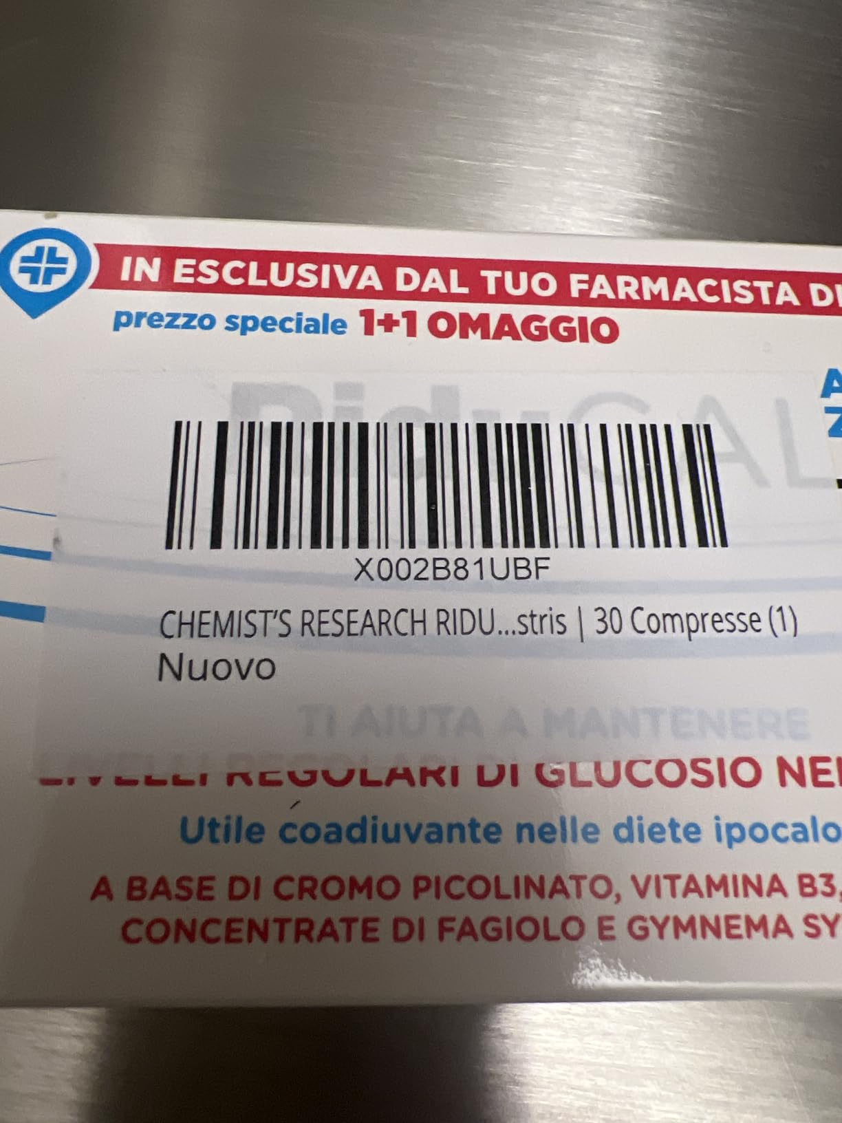 Chemist's Research Riducal 30 compresse cromo gymnema dieta