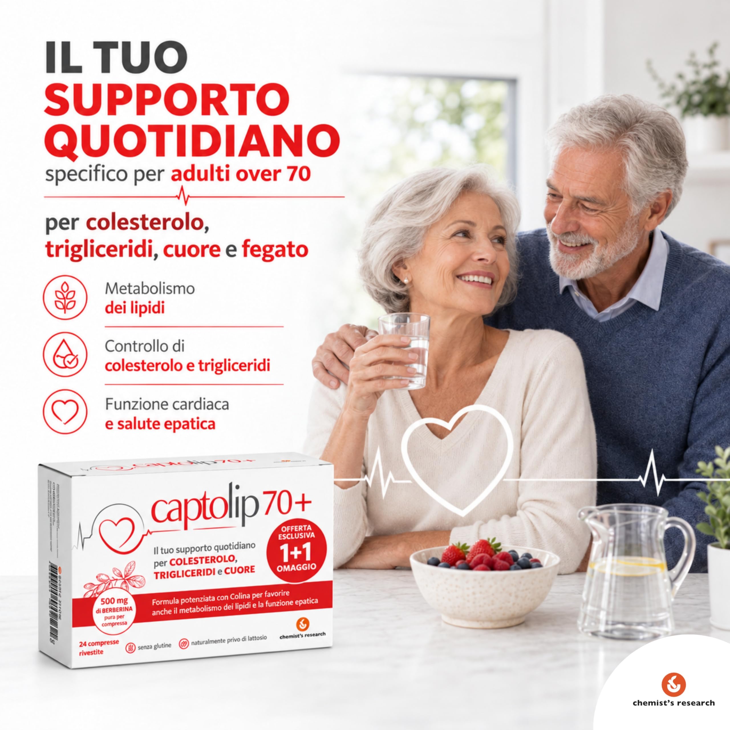 Chemist's Research Captolip 70+ Integratore 24 Compresse x2