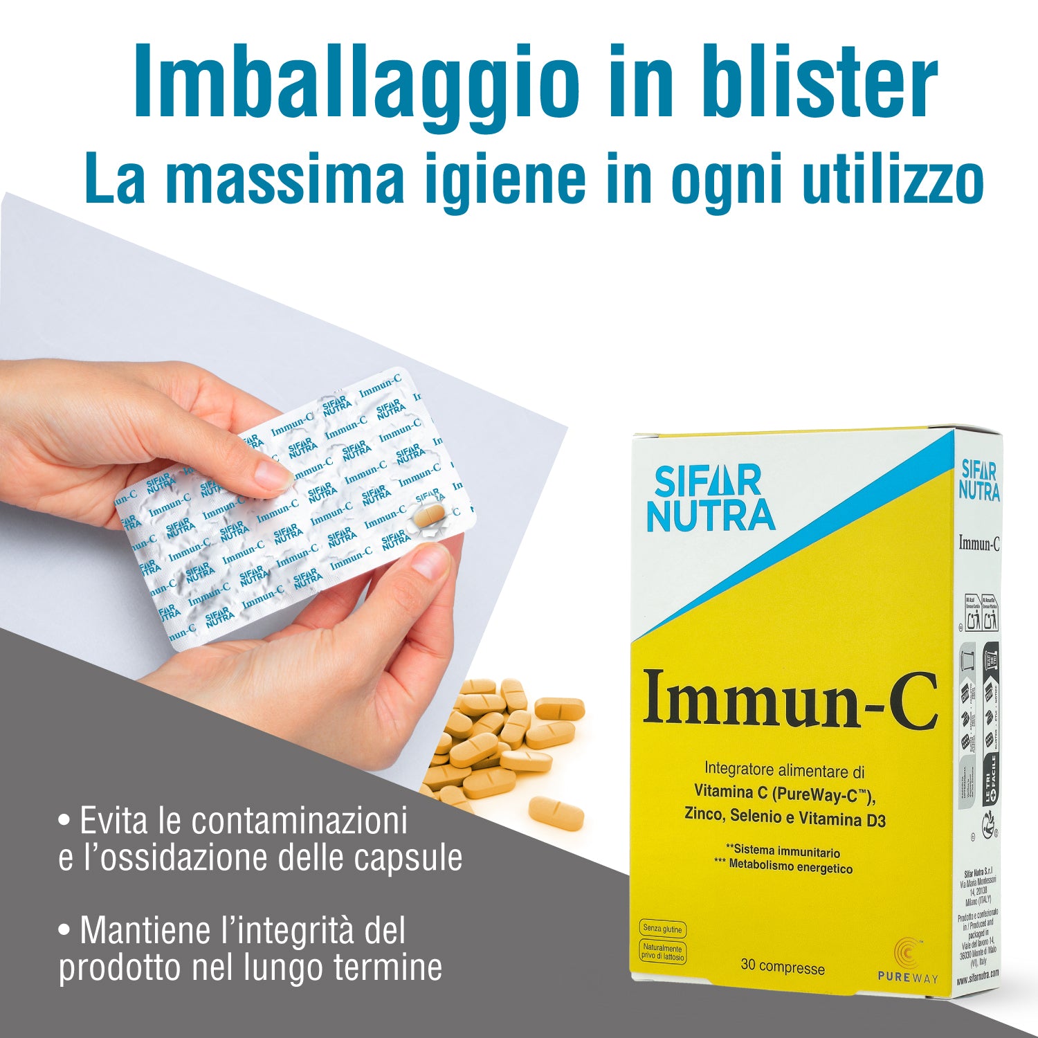 Sifar Nutra Immunity Immun-C integratore 60 compresse 2 box D3