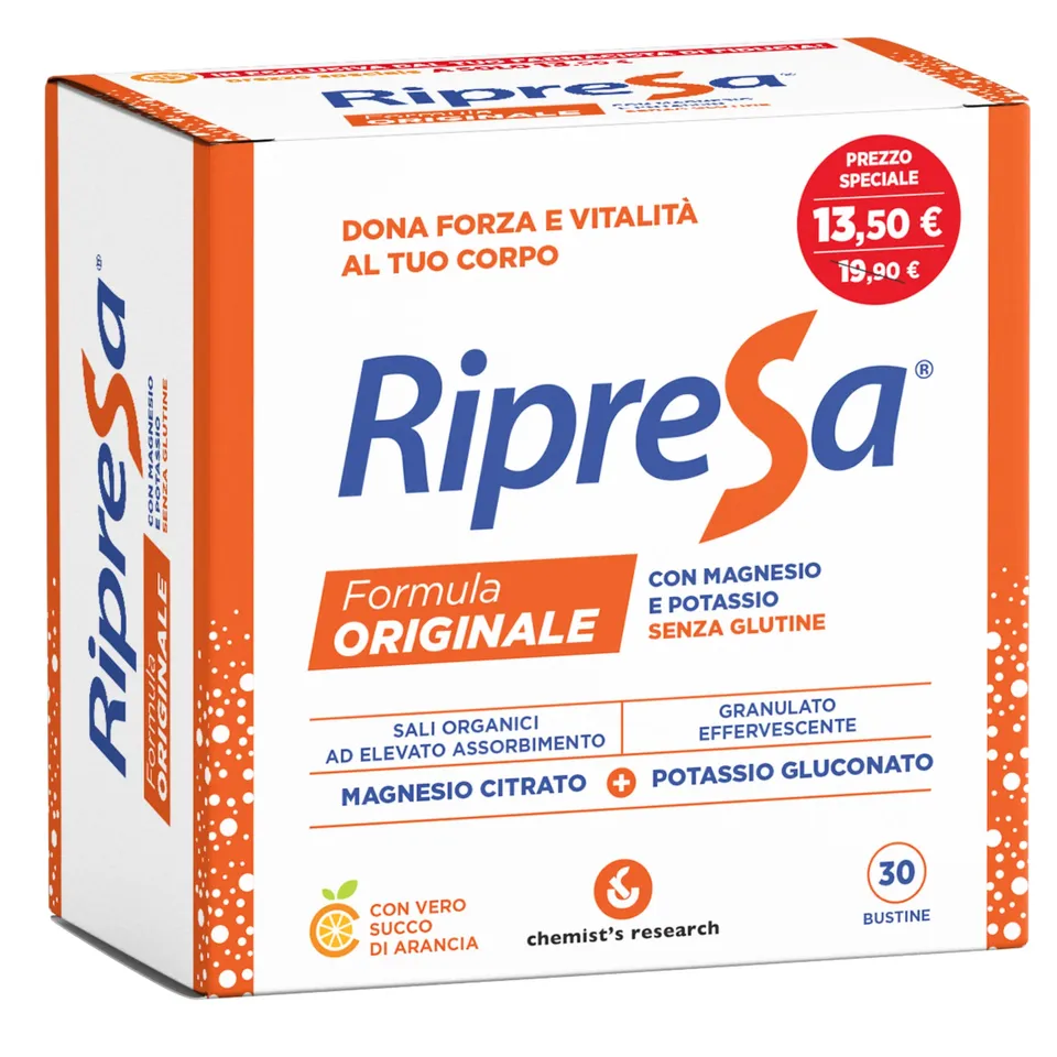 Chemist's Research Ripresa 30 bustine magnesio potassio arancia