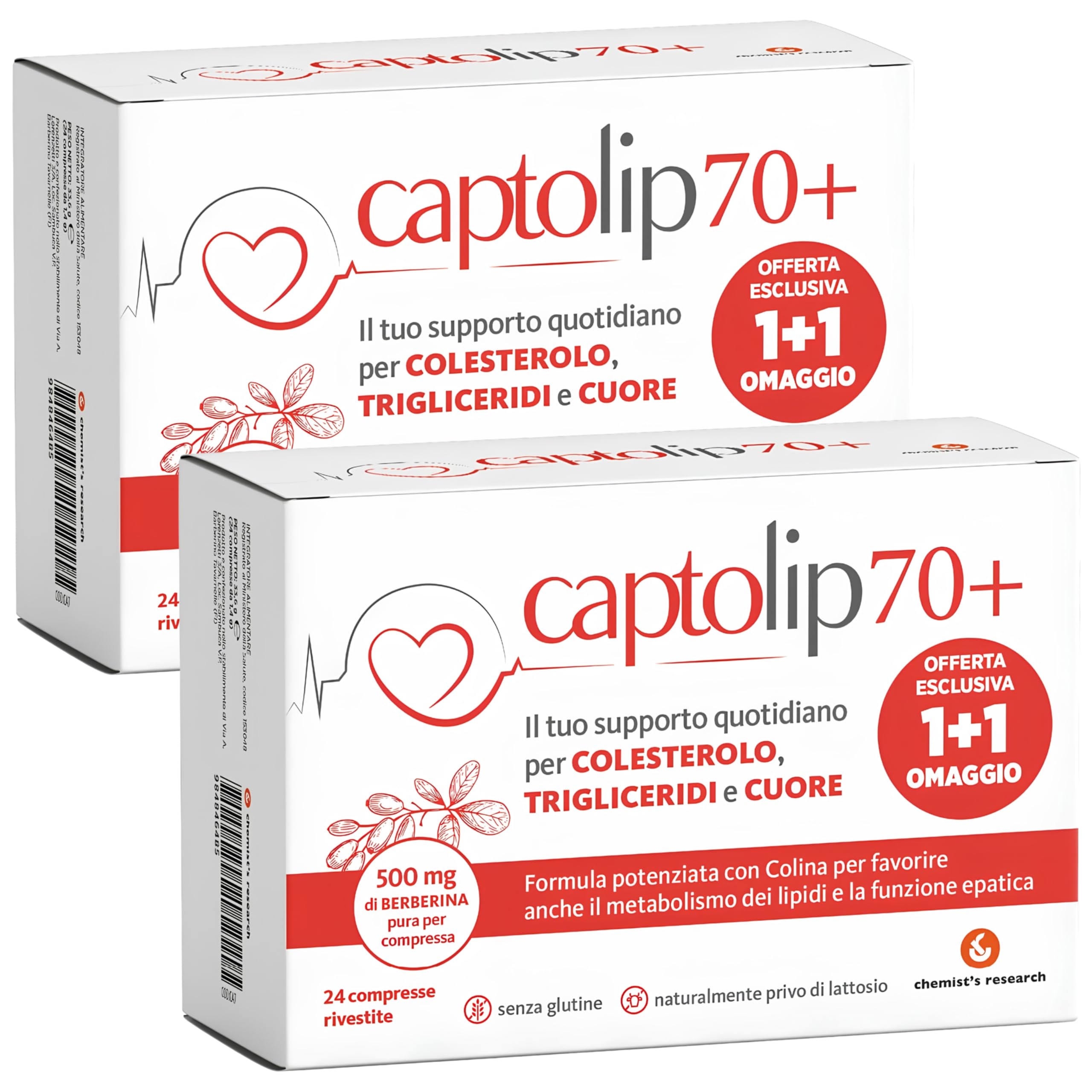 Chemist's Research Captolip 70+ Integratore 24 Compresse x2