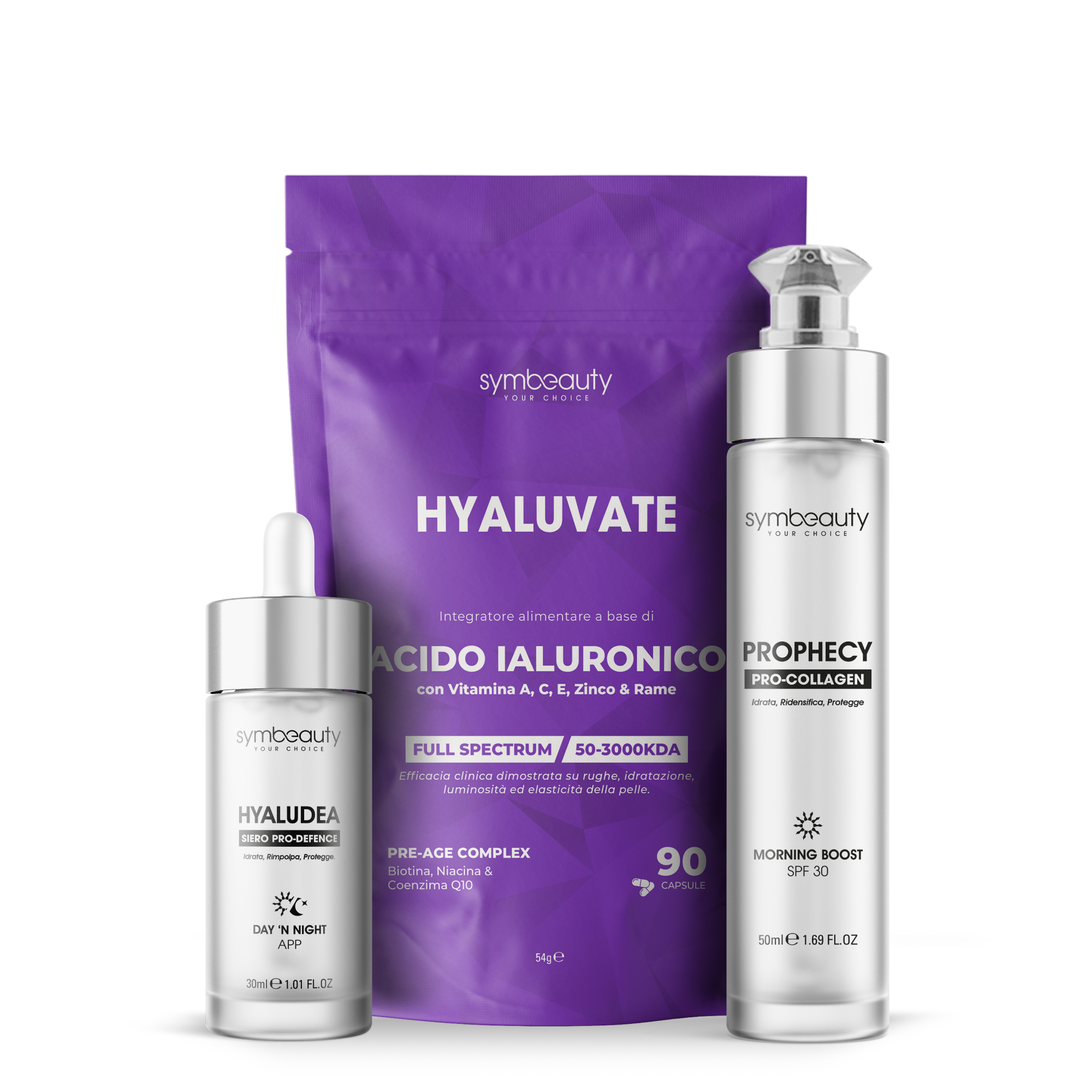 Supremagy Routine Pre-Age kit siero crema integratore ialuronico