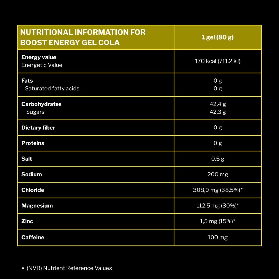 Recuperat-ion Gel Boost Energy Gel Energetico 80g Cola Caffeina