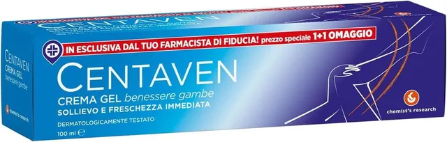 Chemist's Research Centaven Crema Gel gambe 100 ml x2 centella