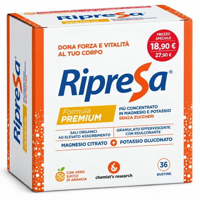Chemist's Research Ripresa Premium Sali Minerali Arancia 36 Bustine