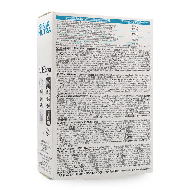 Sifar Nutra Liver Health 4 Hepa capsule 90 capsule carciofo cardo