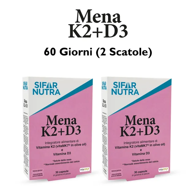 Sifar Nutra Bone Mena K2+D3 capsule 60 capsule vitamina K2 scorta
