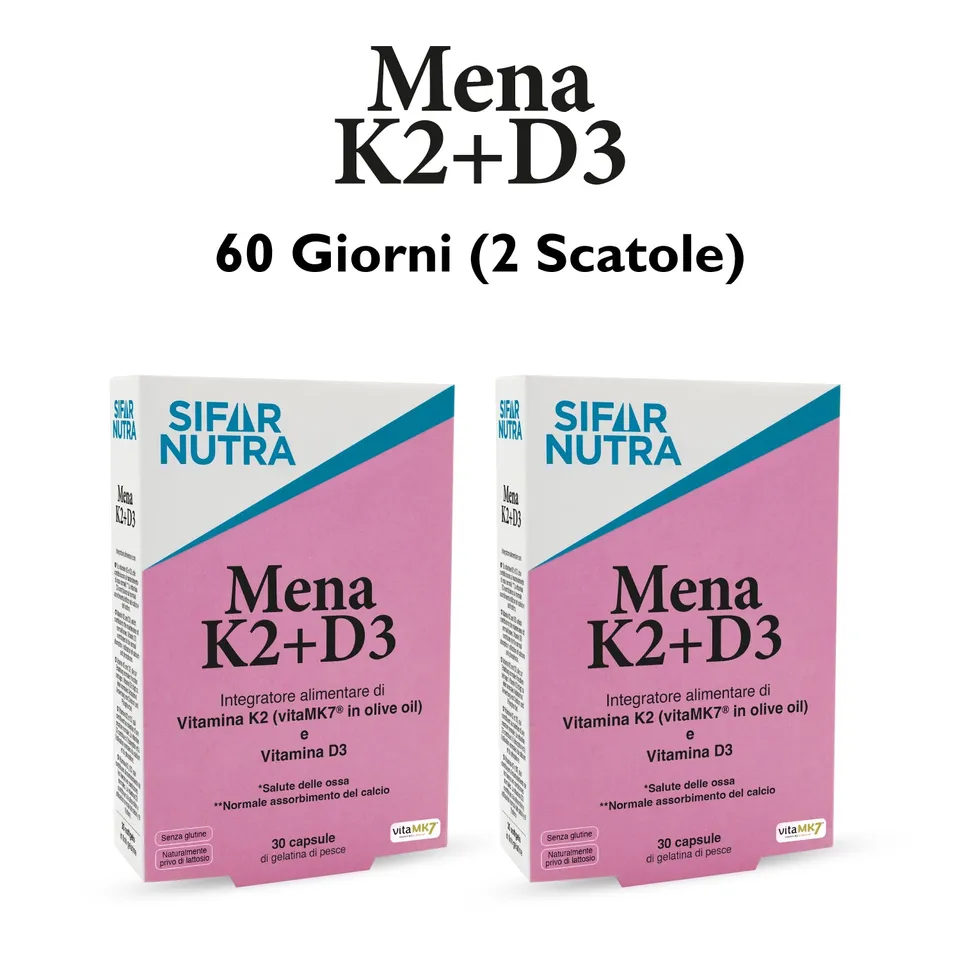 Sifar Nutra Bone Mena K2+D3 capsule 60 capsule vitamina K2 scorta