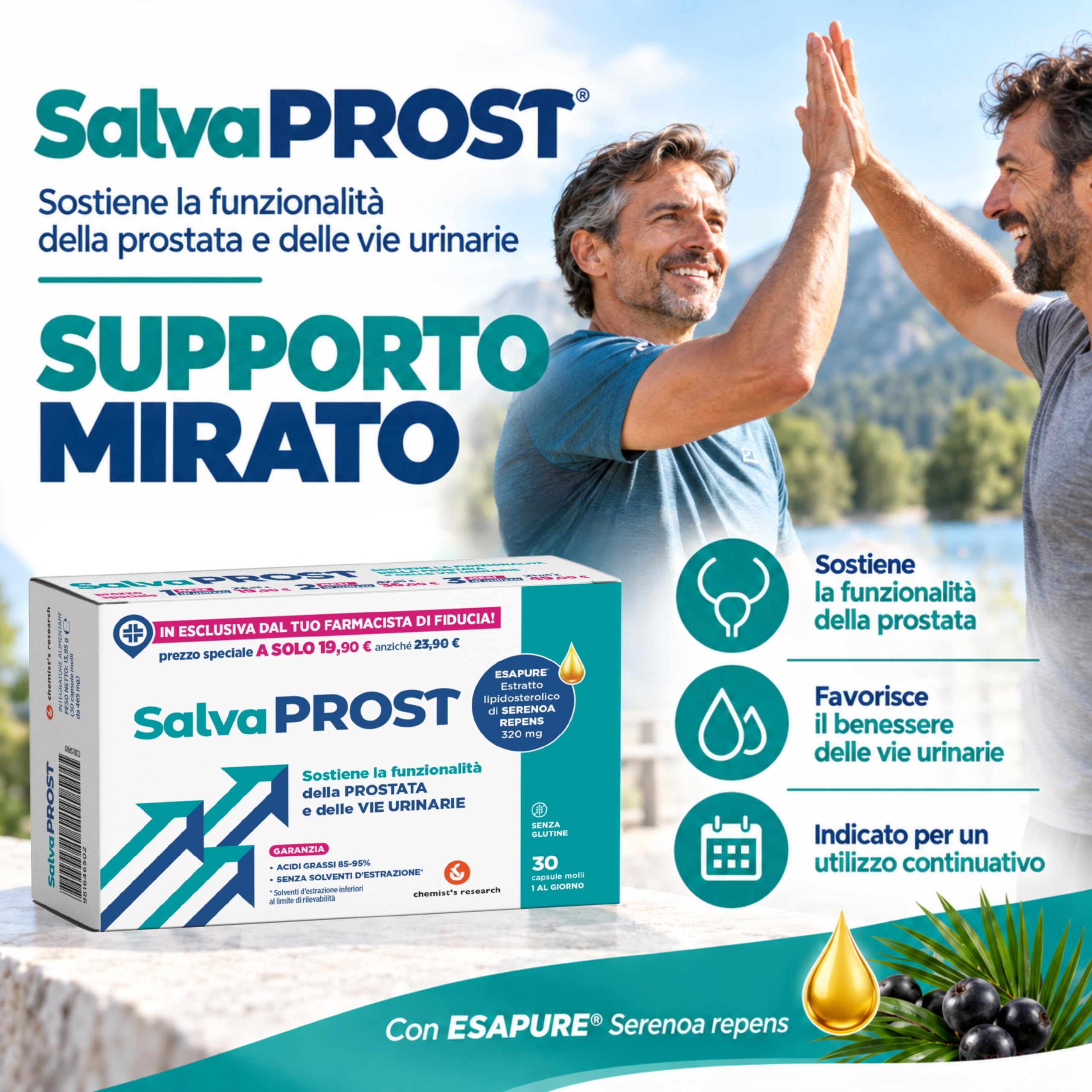 Chemist's Research Salvaprost 30 Capsule Molli Prostata Serenoa