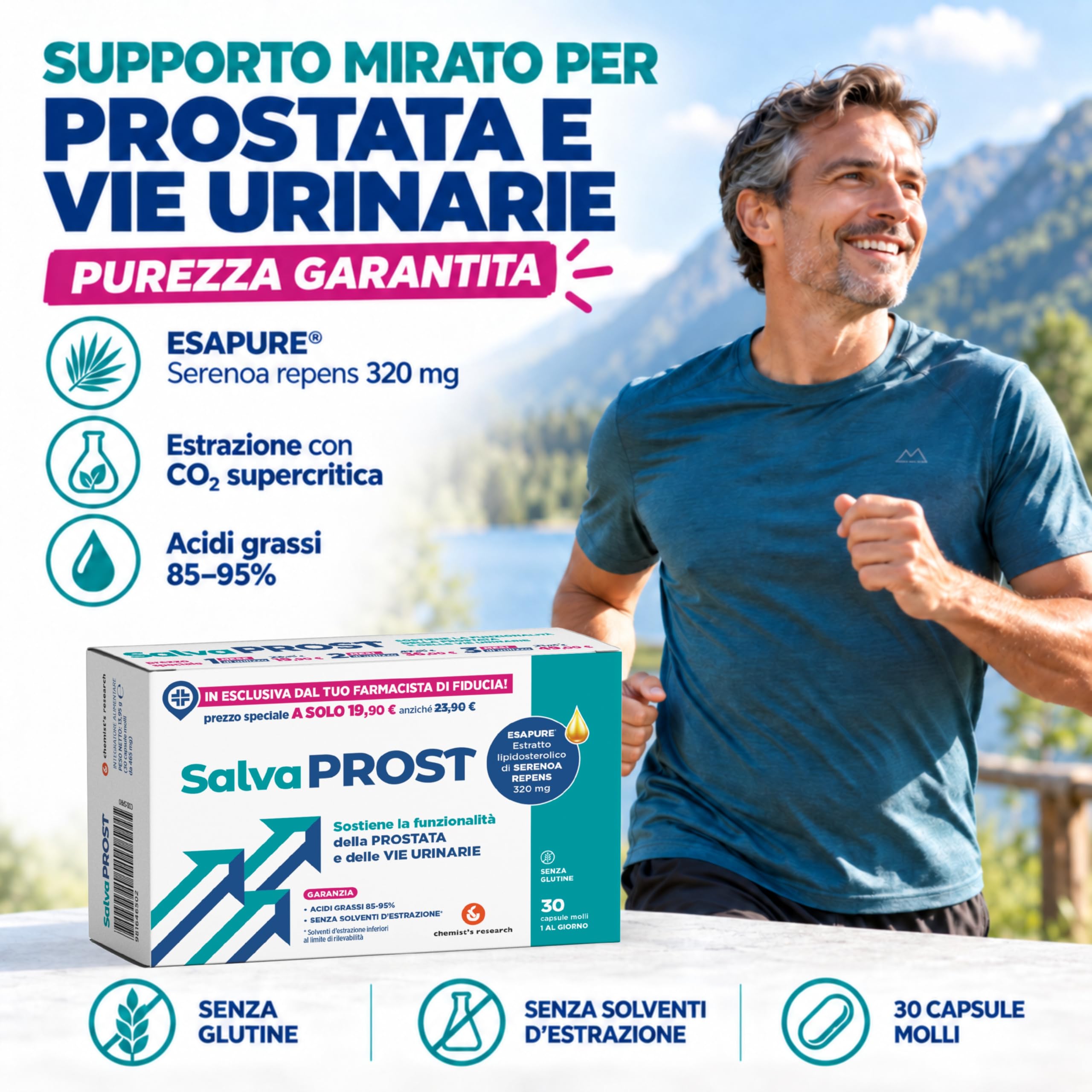 Chemist's Research Salvaprost 30 Capsule Molli Prostata Serenoa