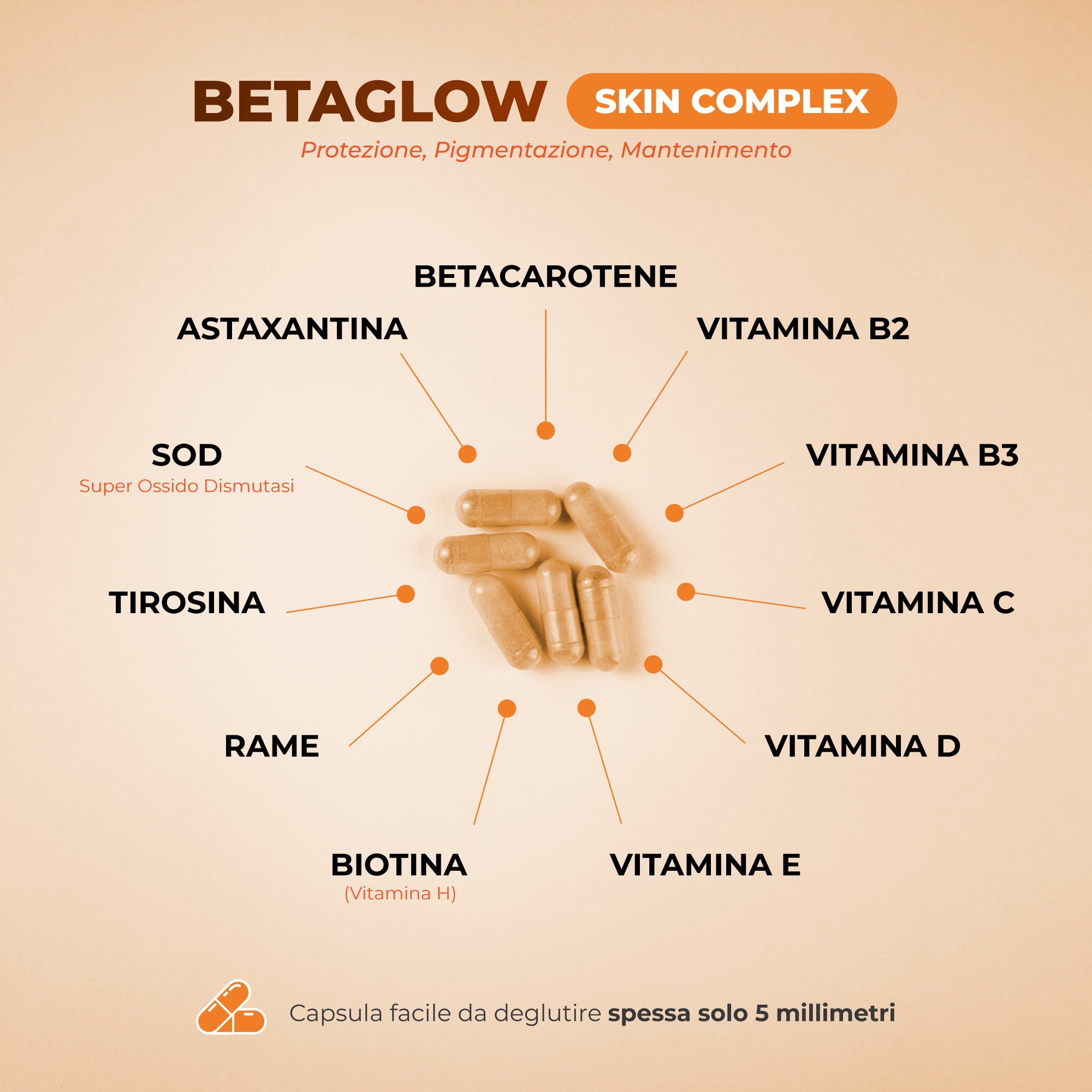 Supremagy Betaglow integratore abbronzatura betacarotene