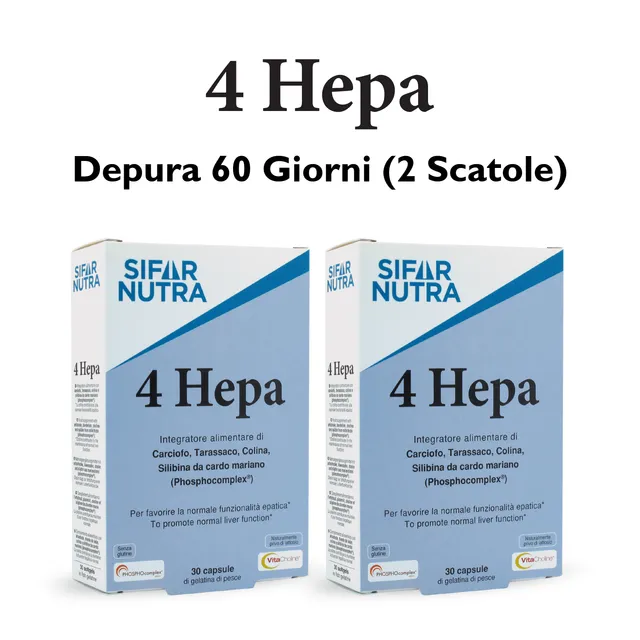 SIFAR NUTRA Liver Health 4 Hepa 60 Giorni 2 Confezioni Detox