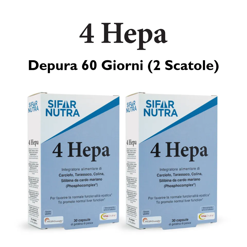 SIFAR NUTRA Liver Health 4 Hepa 60 Giorni 2 Confezioni Detox