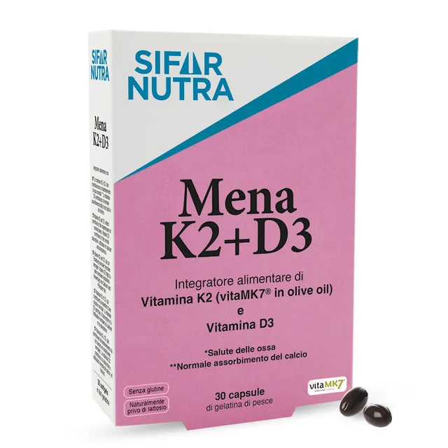 Sifar Nutra Bone Mena K2+D3 capsule 30 capsule vitamina D3 ossa