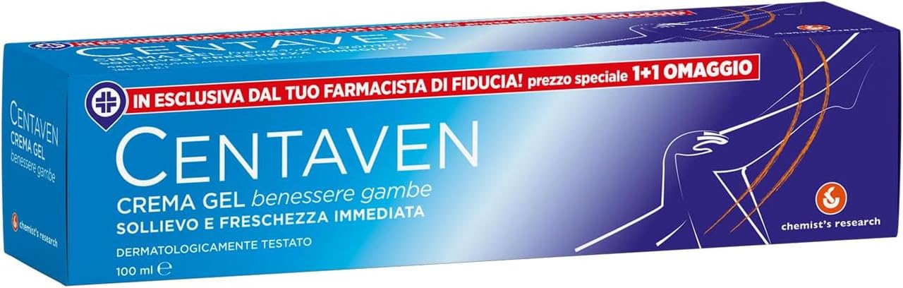 Chemist's Research Centaven Crema Gel gambe 100 ml x2 centella