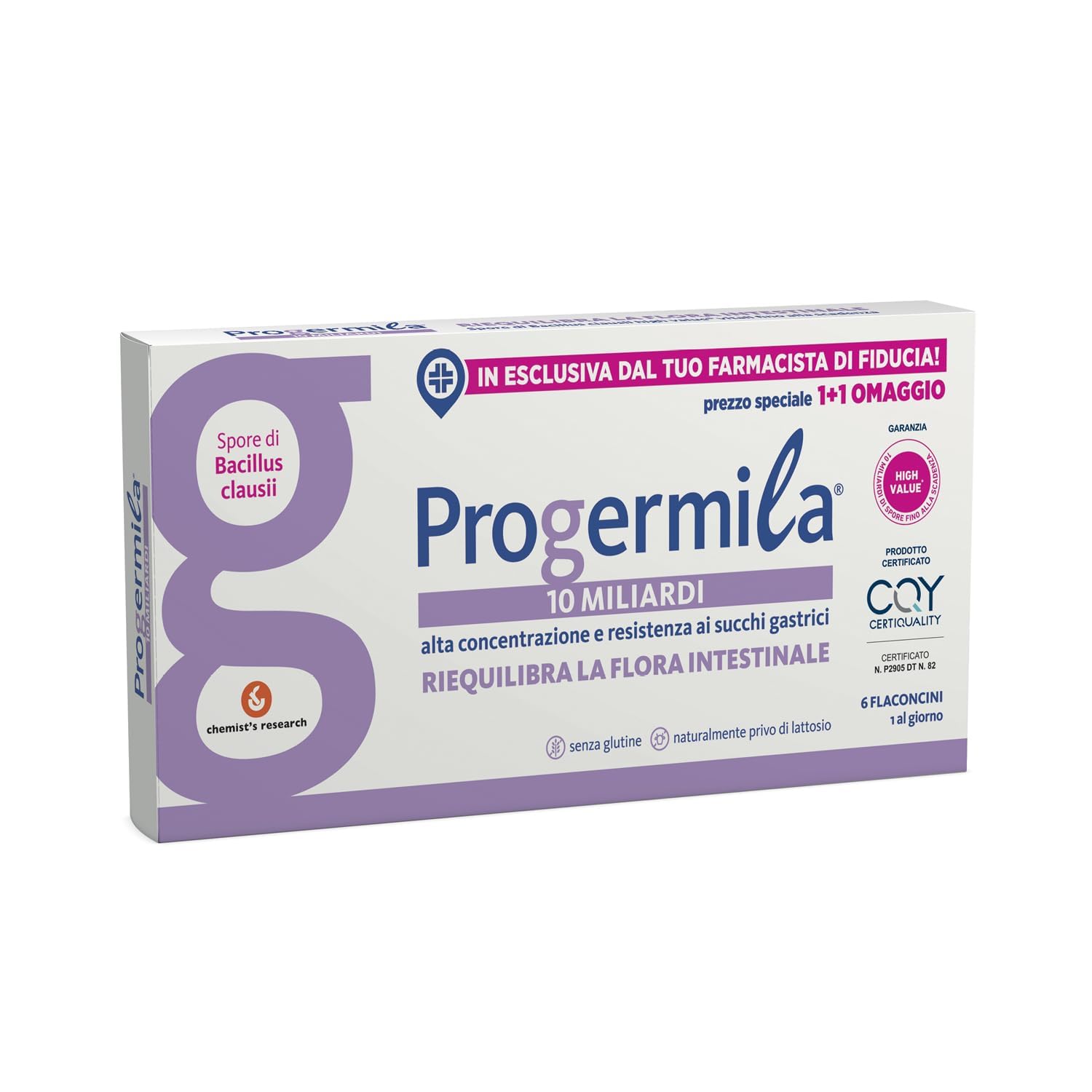 Chemist's Research Progermila 10 Miliardi Fermenti 2 Confezioni