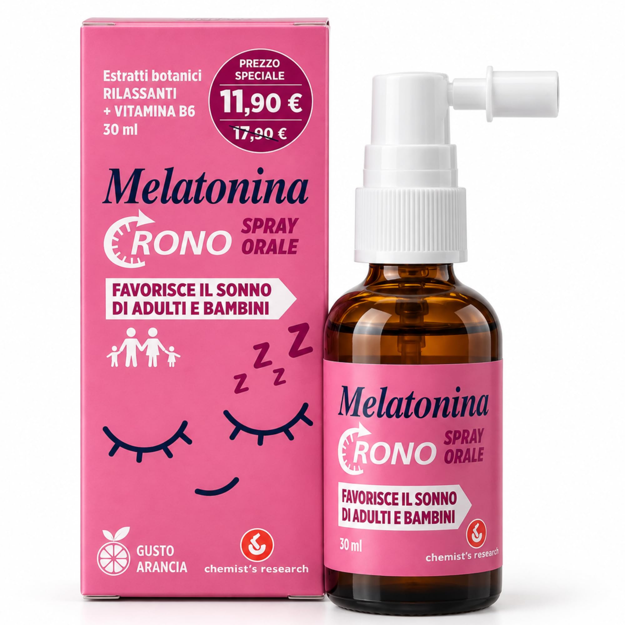 Chemist's Research Melatonina Crono Sonno 2x30 Compresse Stress