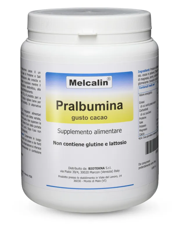 Melcalin Pralbumina proteine cacao uso sportivo