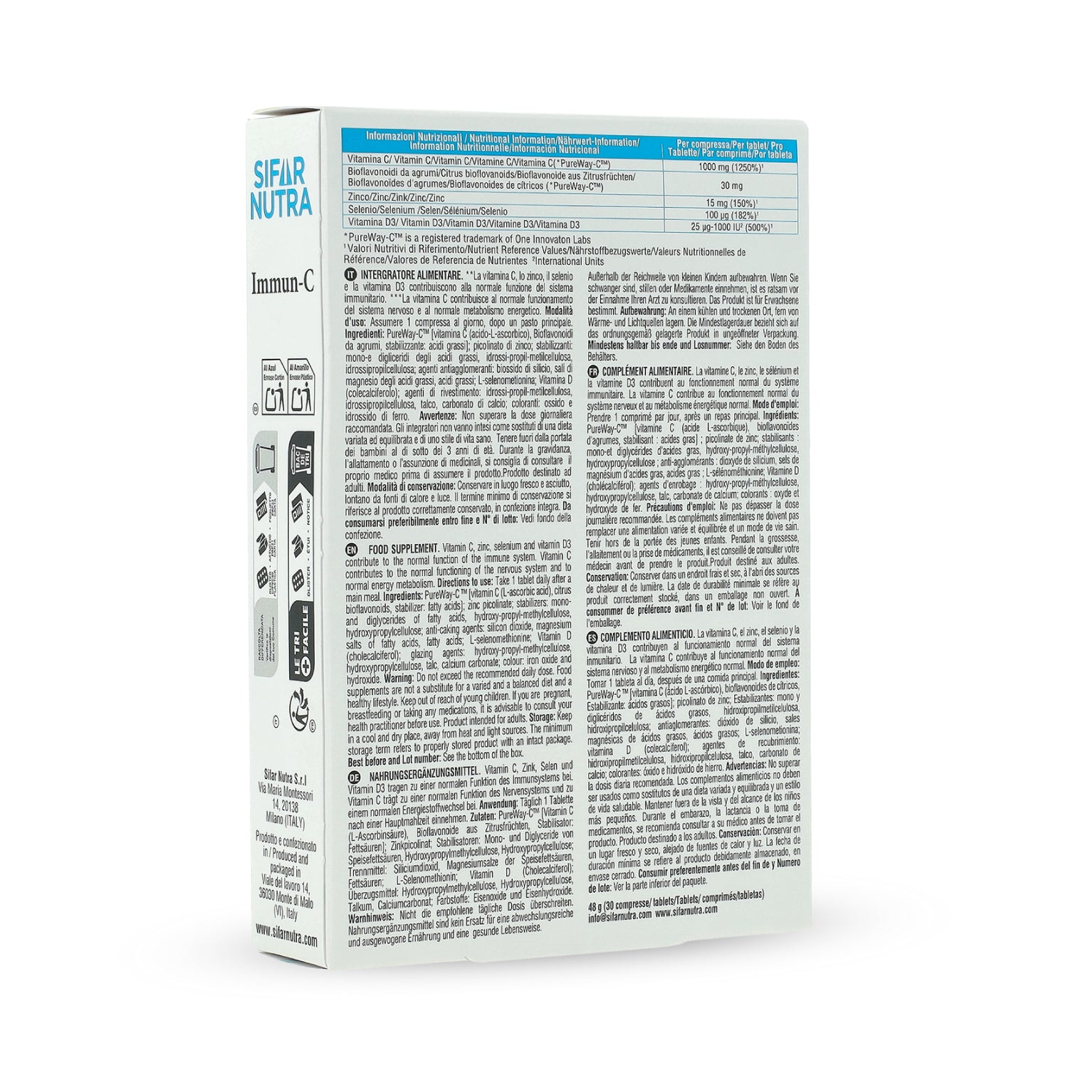Sifar Nutra Immunity Immun-C integratore 60 compresse 2 box D3