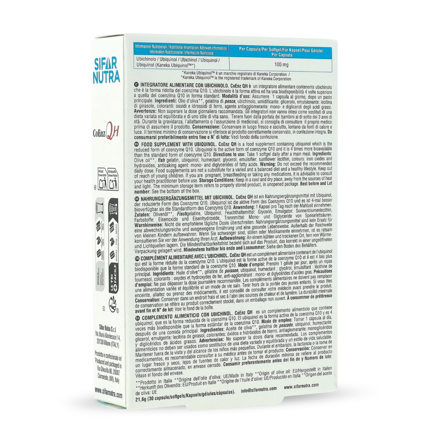 Sifar Antioxidation CoEnz QH capsule 60 cps 2 box ubiquinolo