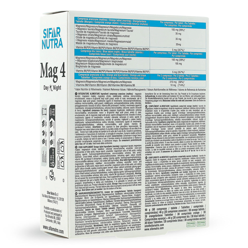 Sifar Nutra Mag 4 Day Night integratore 60 compresse magnesio