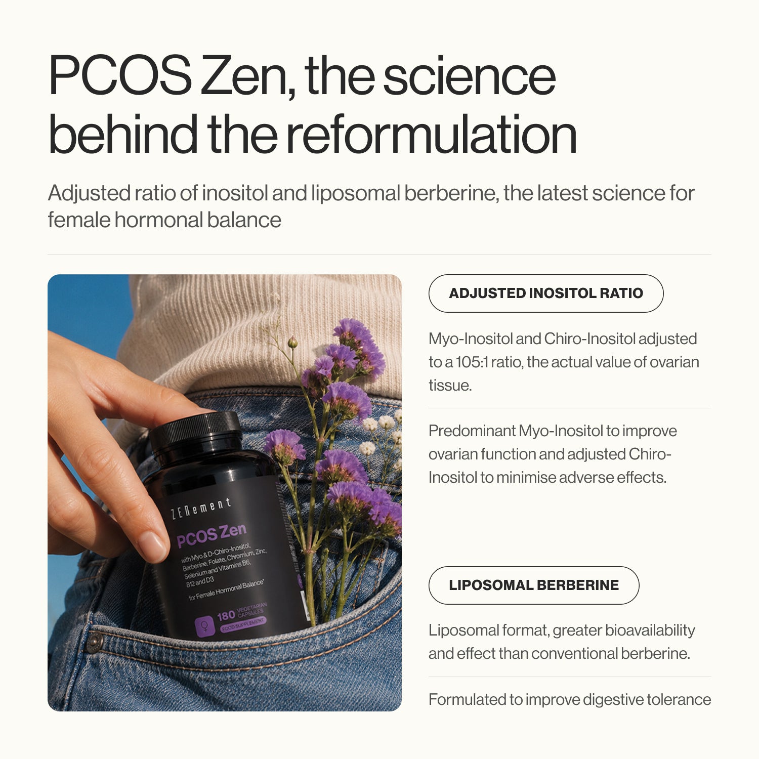 Zenement PCOS Zen inositolo 105:1 integratore 180 capsule donna