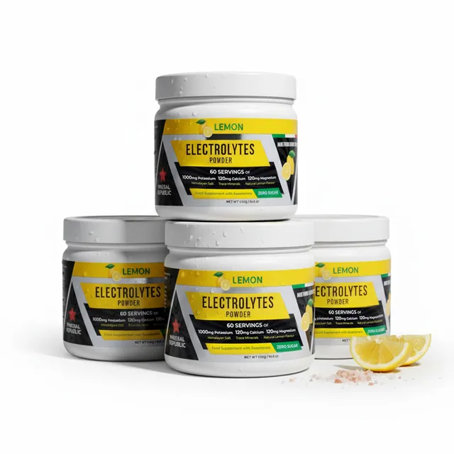 Mineral Republic Bundle Pacco da 4 Elettroliti Limone Senza Zuccheri