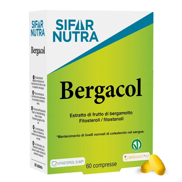 SIFAR NUTRA Bergacol integratore colesterolo 60 compresse 30 giorni
