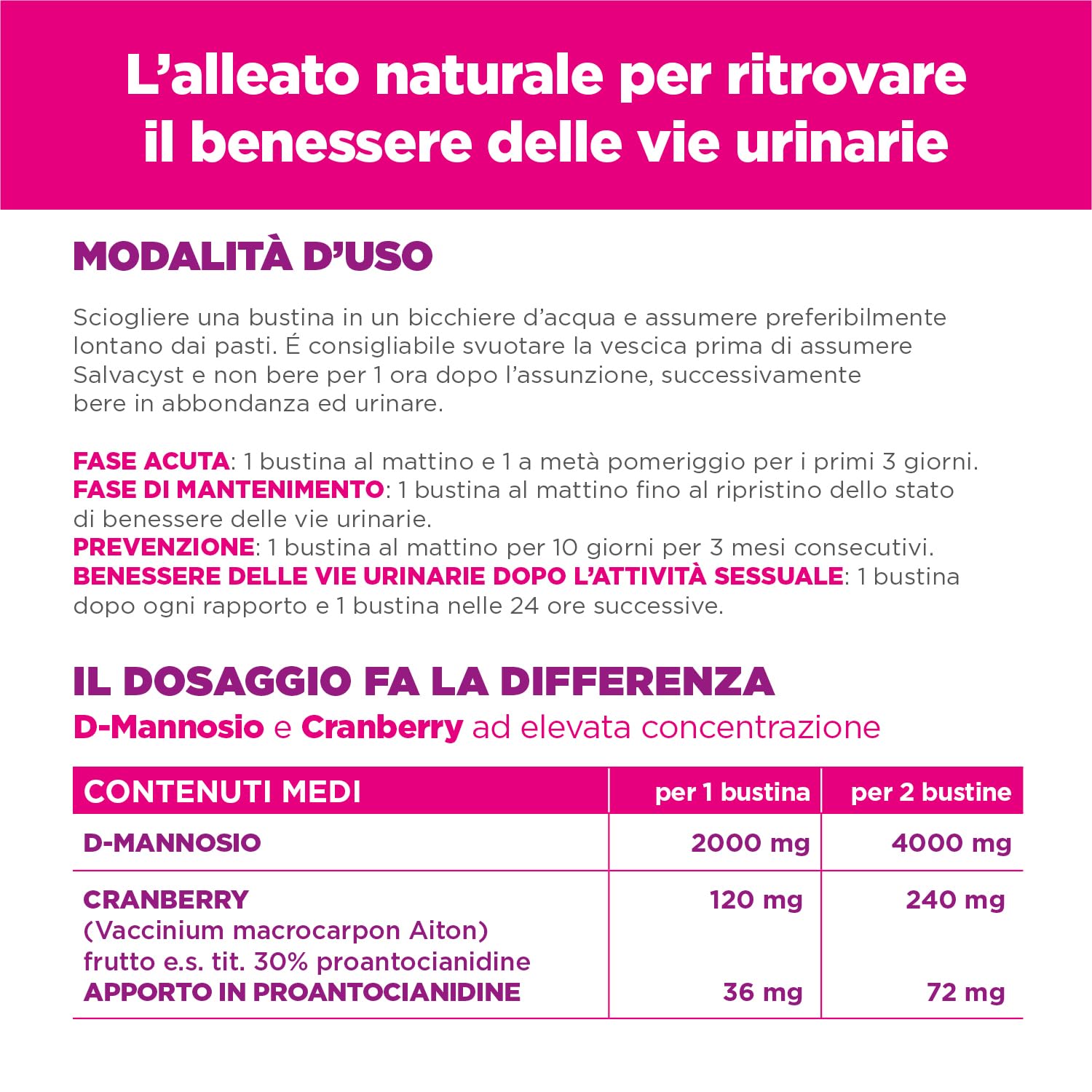 Chemist's Research Salvacyst 14 bustine mirtillo D-mannosio