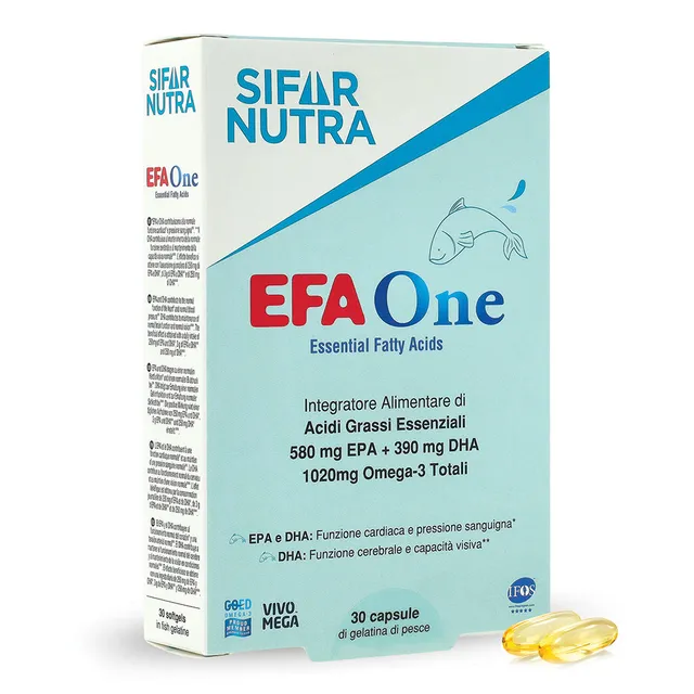 Sifar Nutra EFA One omega 3 integratore 30 capsule cuore