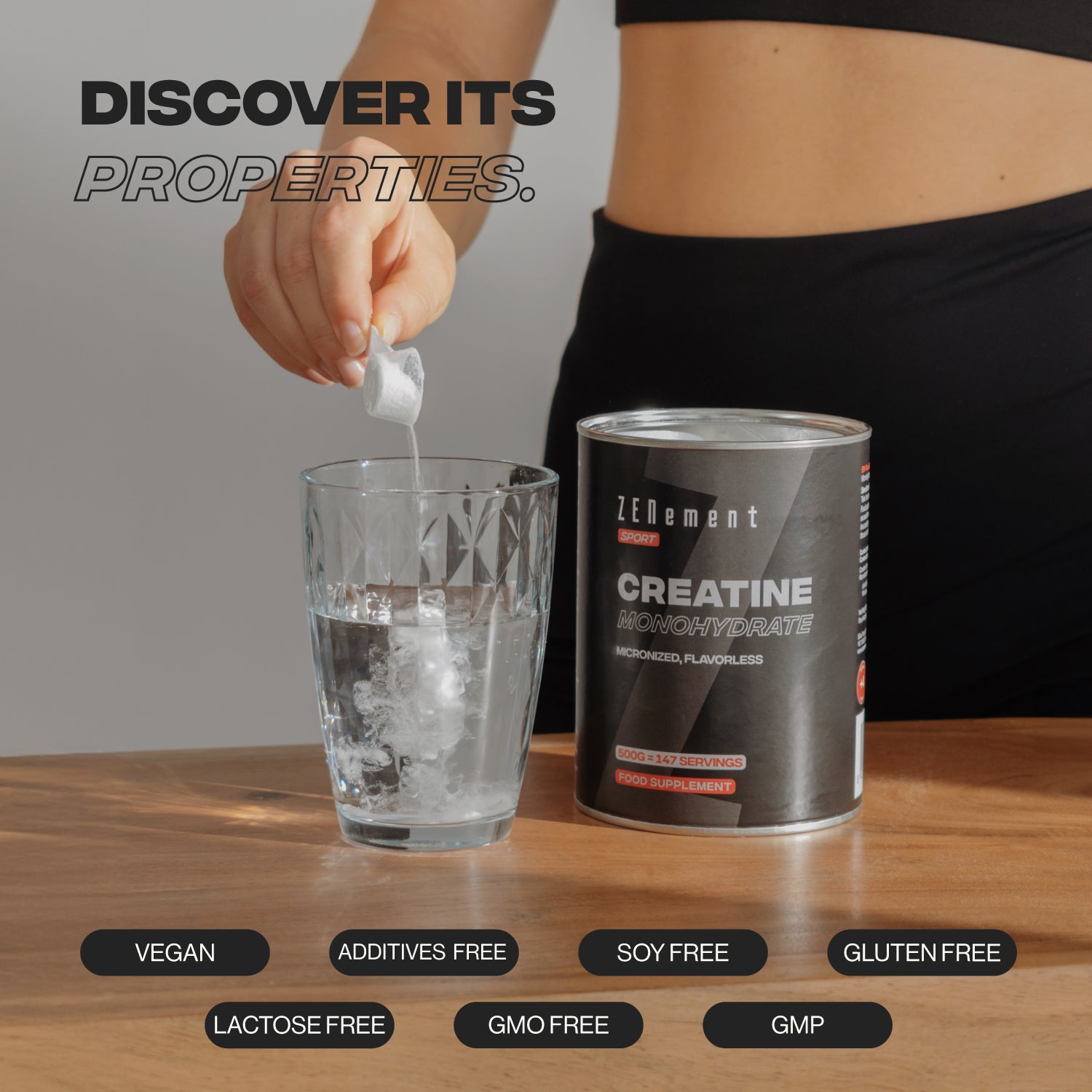 Zenement Sport Creatina Monoidrato in Polvere 500 g Vegana