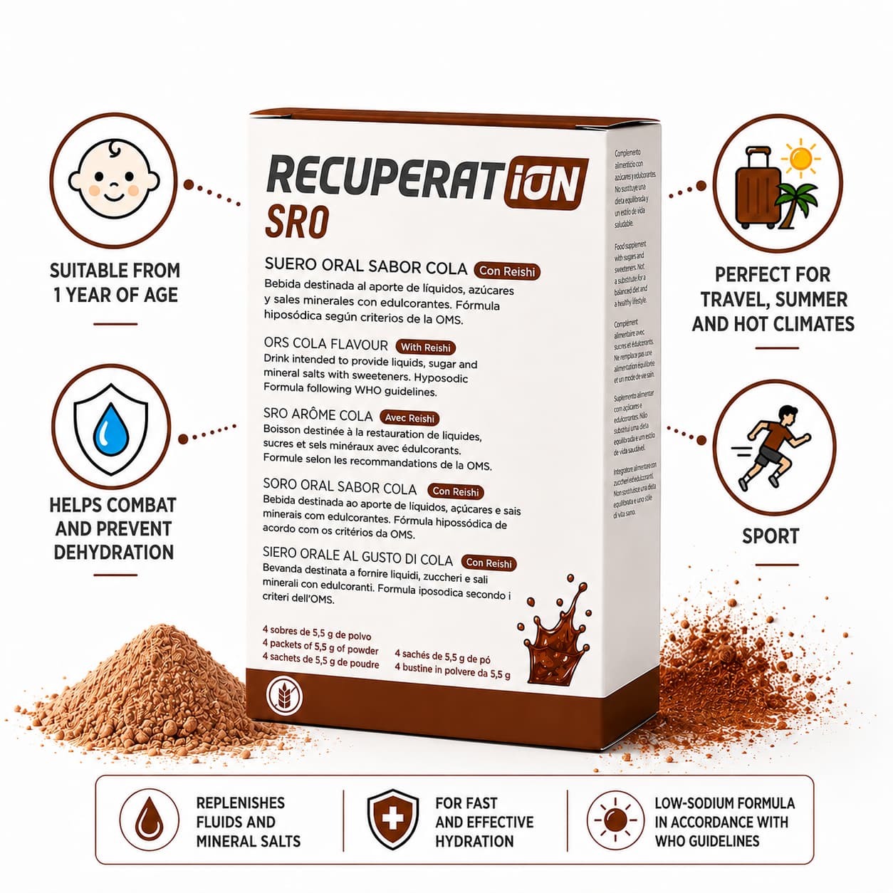 Recuperat-ion SRO soluzione reidratante 4 bustine 4 gusti
