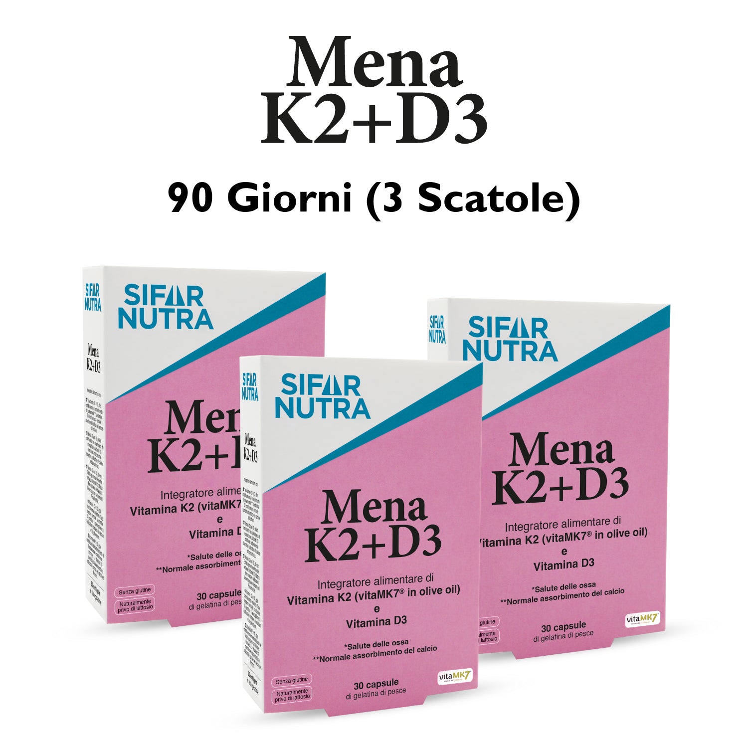 Sifar Nutra Bone Mena K2+D3 capsule 90 capsule 3 box ossa