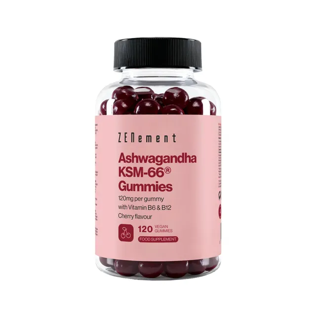 Zenement Ashwagandha KSM-66 gommose 120 caramelle ciliegia B6 B12