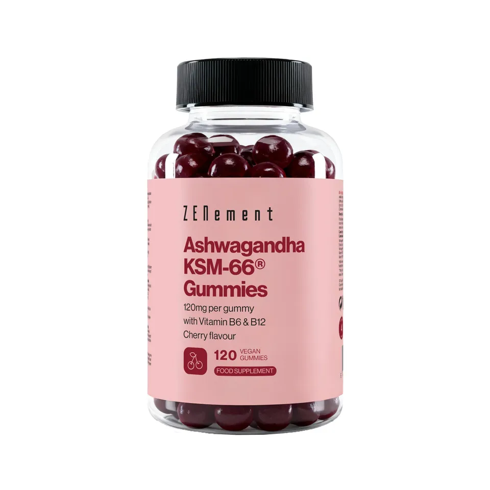 Zenement Ashwagandha KSM-66 gommose 120 caramelle ciliegia B6 B12