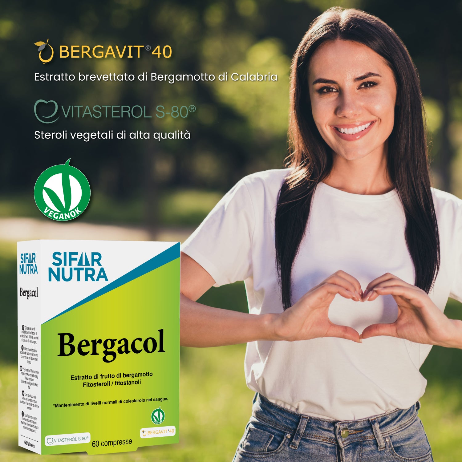 SIFAR NUTRA Bergacol integratore colesterolo 120 compresse 60 giorni