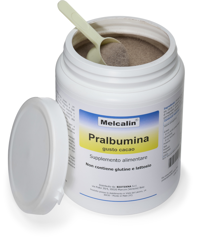 Melcalin Pralbumina proteine cacao uso sportivo