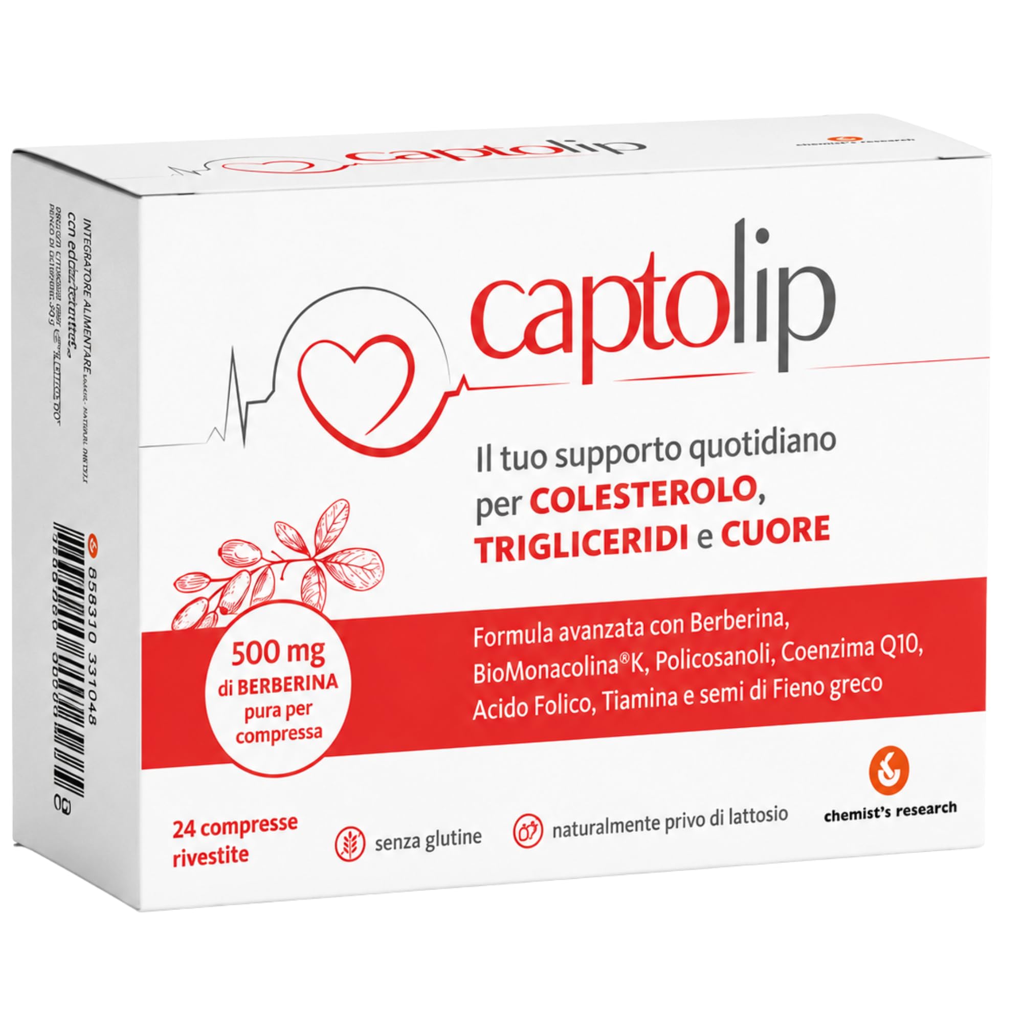 Chemist's Research Captolip Integratore 24 Compresse x2 Colesterolo